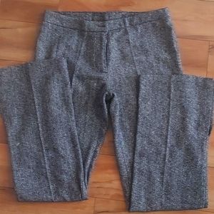 Black, white, and gold work slacks